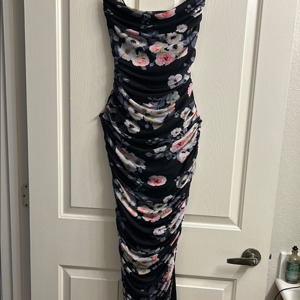 Black and Pink Strapless Bodycon Dress for Weddings